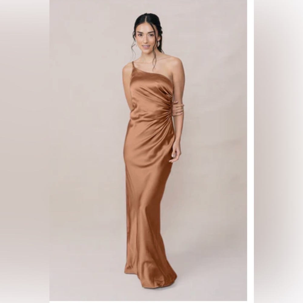 Revelry One Shoulder Satin Dress